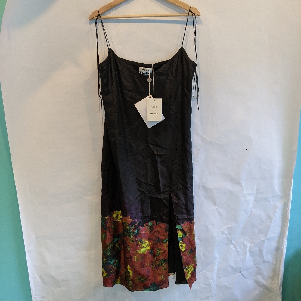 Acne silk printed dress 10(40) BNWT - Picture 2 of 10